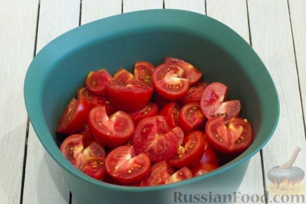 Помидоры по-корейски, со сладким перцем, морковью и чесноком (на зиму)