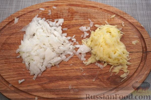 Котлеты из фарша с кабачком и картошкой